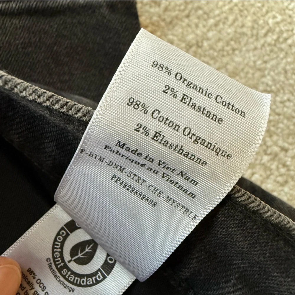 Everlane The Original Cheeky Jeans size 27, Black wash - Picture 4 of 10